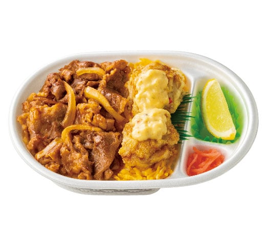 ビーフ＆鶏天タル弁当