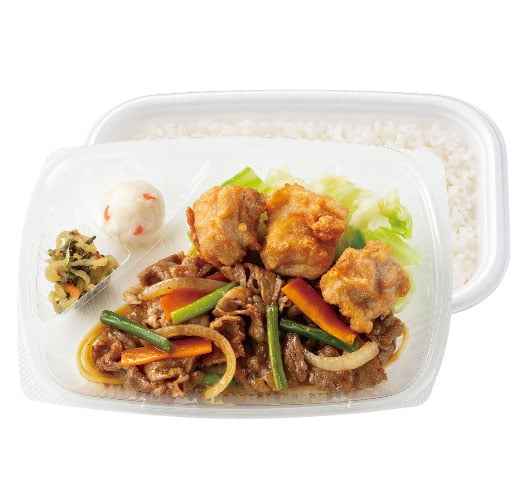 牛焼肉＆から揚弁当