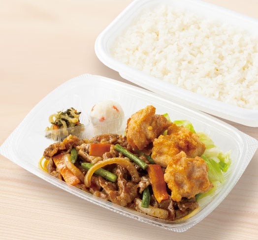 牛焼肉＆から揚弁当