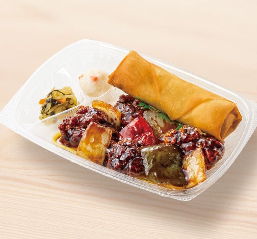 黒酢酢豚＆春巻