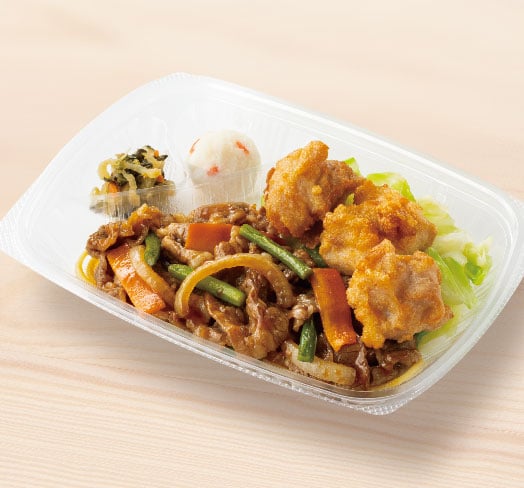 牛焼肉＆から揚　おかずのみ