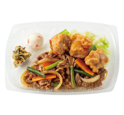 牛焼肉＆から揚　おかずのみ