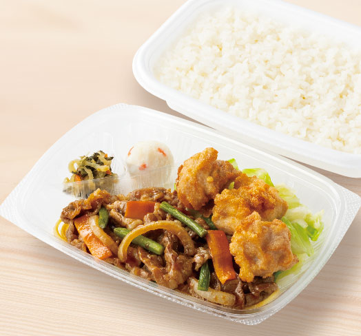牛焼肉＆から揚弁当