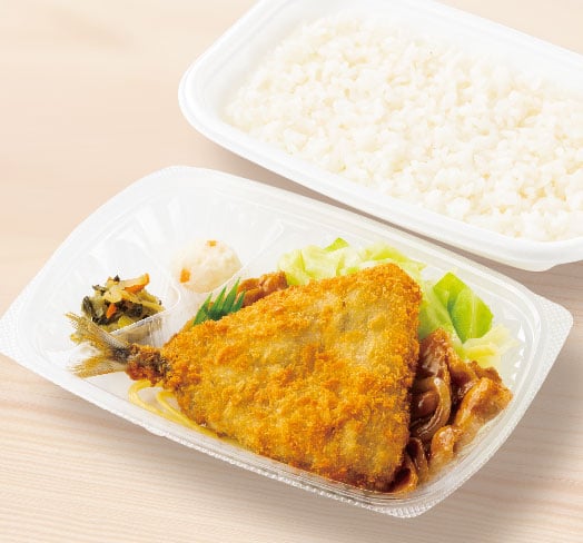 アジフライ＆しょうが焼き弁当