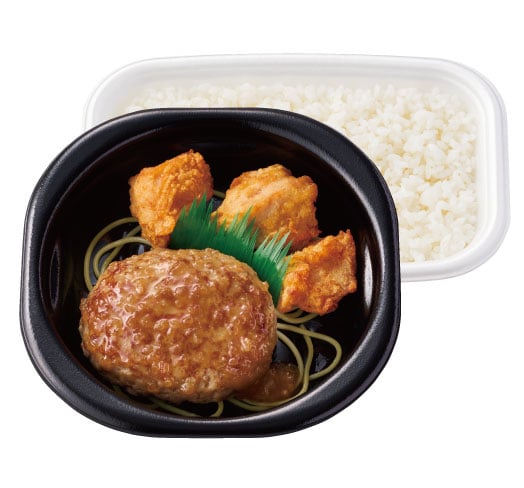 和風オニオンソースハンバーグ&から揚弁当