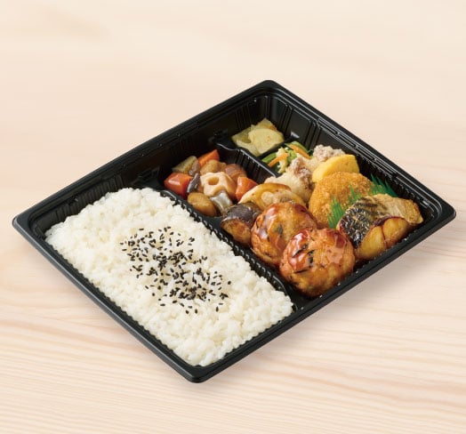 幕の内弁当（豆腐ハンバーグと野菜の照りだれ）