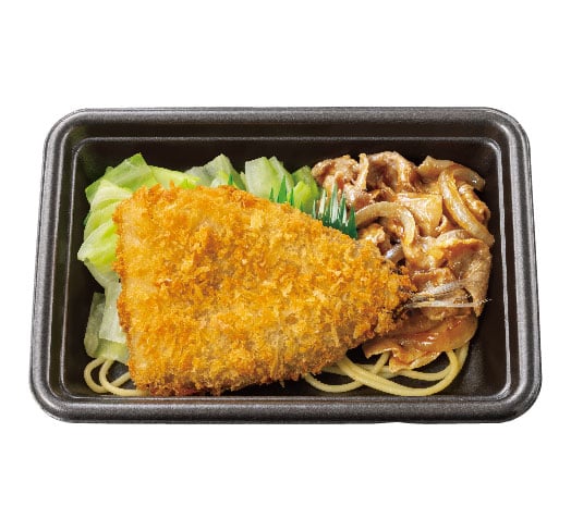 アジフライ＆しょうが焼き おかずのみ
