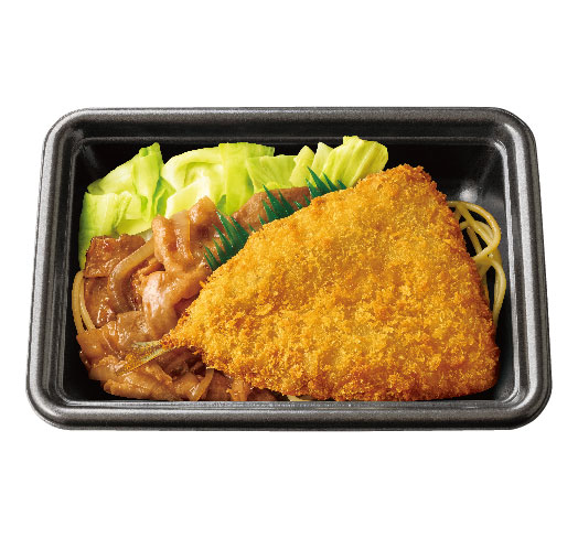 アジフライ＆しょうが焼き おかずのみ