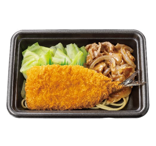 さんまフライ＆しょうが焼き　おかずのみ