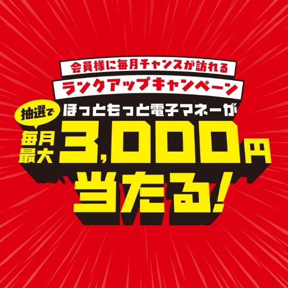 抽選でほっともっと電子マネーが毎月最大3,000円当たる！